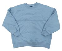 Modrá oversize mikina s nápisy ZARA