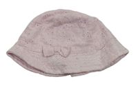 Růžový klobouk s madeirou a mašlí Next