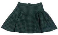 Tmavozeleno-černá vzorovaná sukně Zara