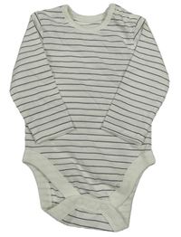 Bílo-tmavošedé pruhované body George