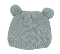 Světlemodrá žinylková čepice s bambulemi zn. M&S