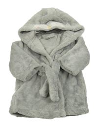 Šedý chlupatý župan s kapucí - tučňák F&F
