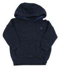 Tmavomodrá mikina s výšivkou a kapucí Next