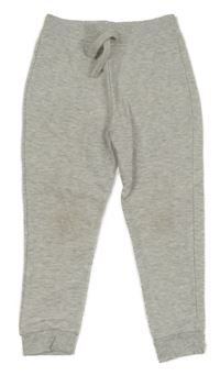 Šedé melírované tepláky s výšivkou Dunnes