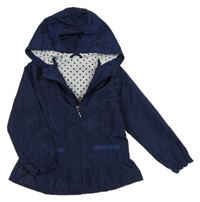 Tmavomodrá šusťáková jarní bunda s kapucí Fagottino