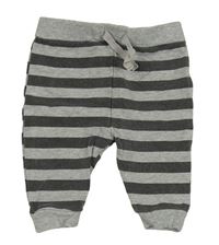 Šedo-tmavošedé pruhované tepláky C&A