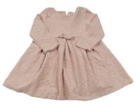 Růžové vzorované šaty s mašlí C&A