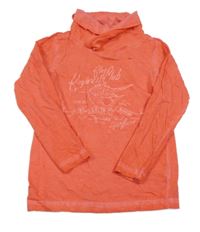 Jahodové triko s mečounem a komínovým límcem Zeeman