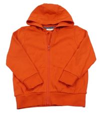 Červená propínací mikina s kapucí Kids