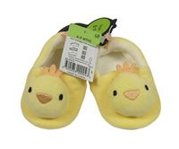 Nové - Žluté plyšové capáčky s kuřetem M&S vel. 17/18