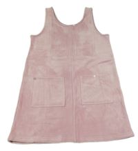 Růžové žebrované sametové šaty Kids