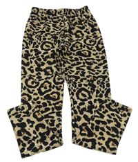 Béžovo-černé vzorované legíny Shein