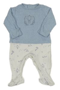 Světlemodro-bílý overal s balóny Mothercare