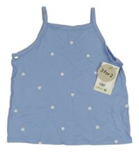 Nové - Světlemodrý top se srdíčky H&M