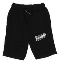 Černé teplákové kraťasy s nápisem a žebrováním Chapter Young