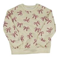 Béžová mikina s mašlemi Shein