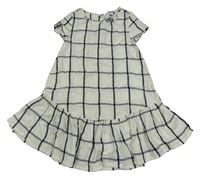 Bílo-tmavomodré kostkované lehké šaty Old Navy