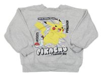 Světlešedá melírovaná mikina s Pikachu H&M