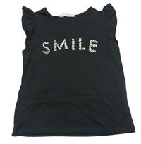 Tmavošedé tričko s nápisem H&M
