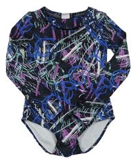 Černo-modro-fialové vzorované sportovní body Holyfield