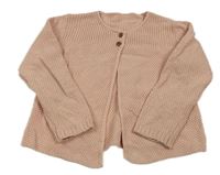 Světlerůžový propínací svetr M&S