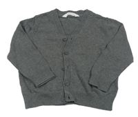 Tmavošedý lehký propínací svetr zn. H&M