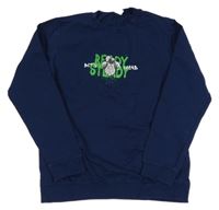 Tmavomodrá mikina s gorilou 