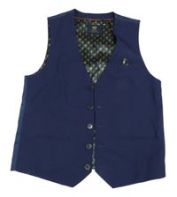 Tmavomodrá společenská vesta Next