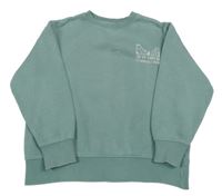 Zelená mikina s nápisem Zara