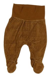 Hnědé žebrované sametové polodupky Ergee