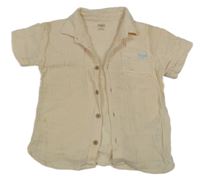 Smetanová mušlínová košile s kapsou M&S