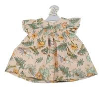 Nové - světlerůžové květované lehké šaty Primark