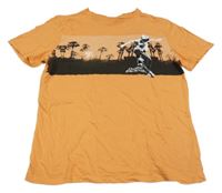 Oranžové tričko s palmami C&A