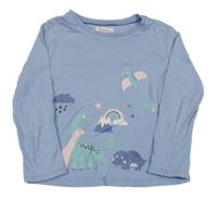 Světlemodré triko s dinosaury Impidimpi