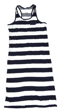 Tmavomodro-bílé pruhované šaty H&M