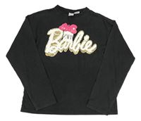 Antracitové triko - Barbie Zara