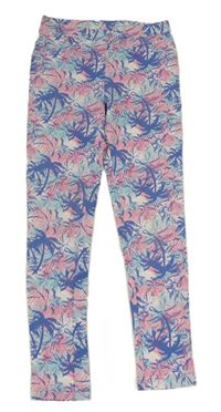 Bílo-modro-růžové tregíny s palmami Pepperts