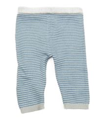 Bílo-světlemodré pruhované pletené tepláky M&S