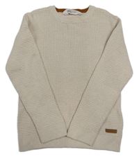 Smetanový vzorovaný svetr H&M