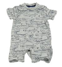 Šedý kraťasový overal s krokodýly F&F