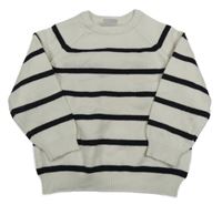 Bílo-černý pruhovaný svetr Zara