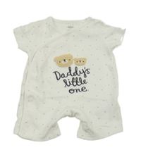 Bílý kraťasový overal s hvězdami a medvídky F&F