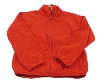 Červená fleecová propínací mikina H&M