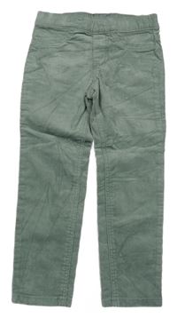 Zelené manšestrové kalhoty H&M