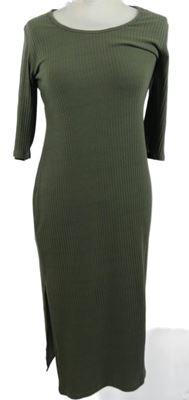 Dámské khaki žebrované midi šaty George 