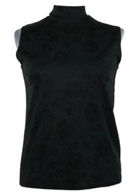 Dámský černý květovaný top Scardi 