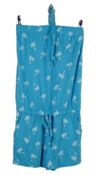 Dámský tyrkysový letní overal s palmami Blue Motion 