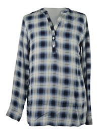 Dámská tmavomodro-bílá kostkovaná halenka Collection 