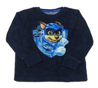 Tmavomodrá sametová mikina s Paw PAtrol C&A