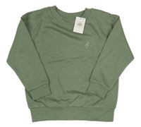 Nové- Khaki mikina s výšivkou Primark